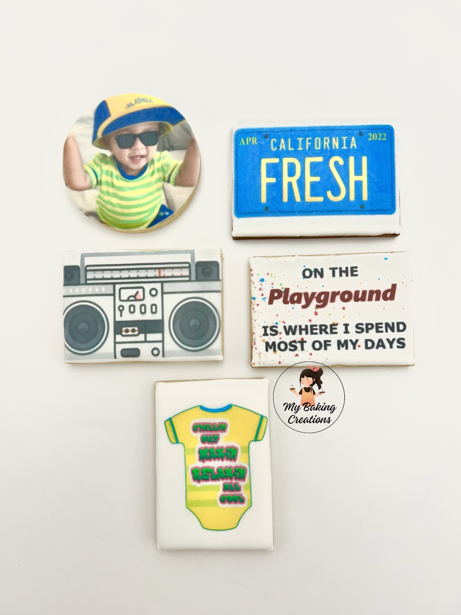 Custom printed edible image cookies Bay Area bakery